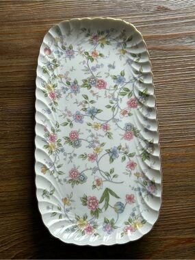 Andrea by Sadek Floral Porcelain Serving Platter - Pastel Multi-Color